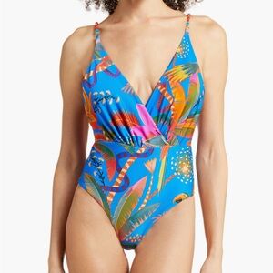 Farm Rio Macaw one-piece swimsuit. NWOT